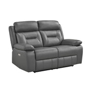 9629DGY-2PW Power Double Reclining Love Seat - 9629DGY-2PW