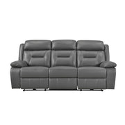 9629DGY-3PW Power Double Reclining Sofa - 9629DGY-3PW