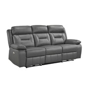 9629DGY-3PW Power Double Reclining Sofa - 9629DGY-3PW