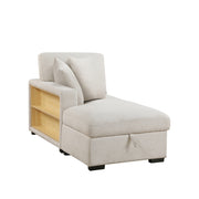 9630BE*3LC2R (3)Sectional with Left Chaise, Pull-out Bed, Hidden Storages  and Shelves, Charging Ports - 9630BE*3LC2R