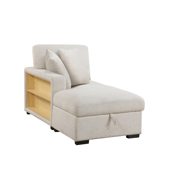 9630BE*3LC2R (3)Sectional with Left Chaise, Pull-out Bed, Hidden Storages  and Shelves, Charging Ports - 9630BE*3LC2R