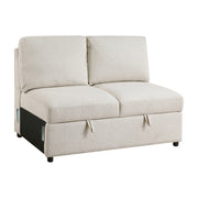 9630BE*3LC2R (3)Sectional with Left Chaise, Pull-out Bed, Hidden Storages  and Shelves, Charging Ports - 9630BE*3LC2R