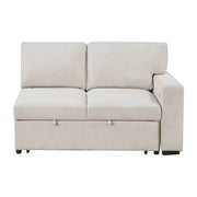 9630BE*3LC2R (3)Sectional with Left Chaise, Pull-out Bed, Hidden Storages  and Shelves, Charging Ports - 9630BE*3LC2R