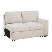 9630BE*3LC2R (3)Sectional with Left Chaise, Pull-out Bed, Hidden Storages  and Shelves, Charging Ports - 9630BE*3LC2R