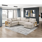 9630BE*42LRC (4)Sectional with Right Chaise, Pull-out Bed, Hidden Storages and Shelves, Charging Ports - 9630BE*42LRC