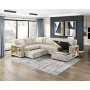 9630BE*42LRC (4)Sectional with Right Chaise, Pull-out Bed, Hidden Storages and Shelves, Charging Ports - 9630BE*42LRC