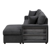 9630BK*22LRC (2)Sectional with Right Chaise, Pull-out Bed, Hidden Storage and Shelves, Charging Ports - 9630BK*22LRC