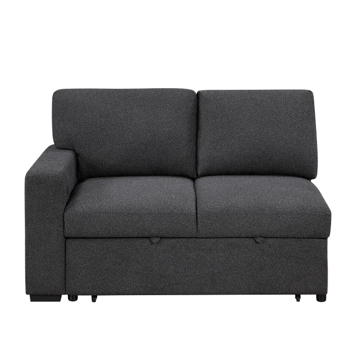 9630BK*22LRC (2)Sectional with Right Chaise, Pull-out Bed, Hidden Storage and Shelves, Charging Ports - 9630BK*22LRC