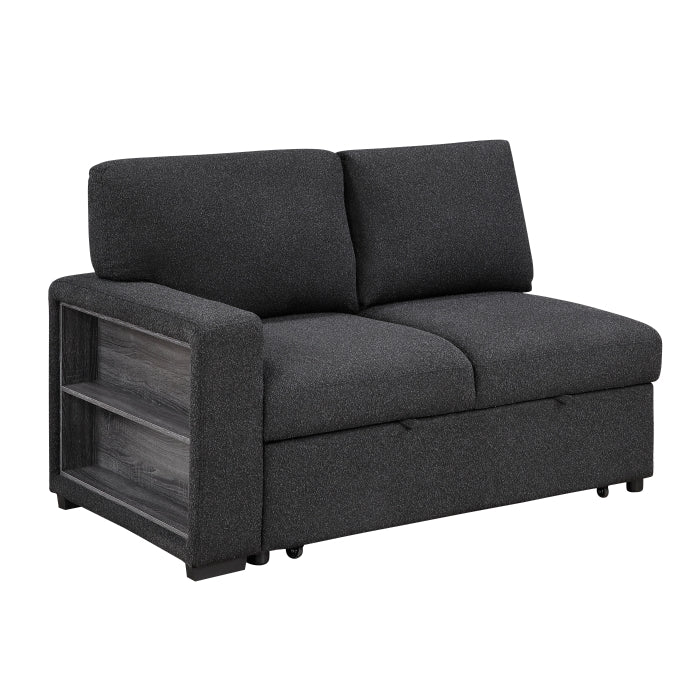 9630BK*22LRC (2)Sectional with Right Chaise, Pull-out Bed, Hidden Storage and Shelves, Charging Ports - 9630BK*22LRC
