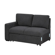 9630BK*22LRC (2)Sectional with Right Chaise, Pull-out Bed, Hidden Storage and Shelves, Charging Ports - 9630BK*22LRC