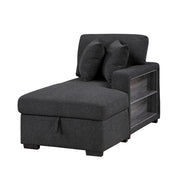 9630BK*22LRC (2)Sectional with Right Chaise, Pull-out Bed, Hidden Storage and Shelves, Charging Ports - 9630BK*22LRC