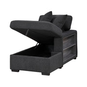 9630BK*22LRC (2)Sectional with Right Chaise, Pull-out Bed, Hidden Storage and Shelves, Charging Ports - 9630BK*22LRC