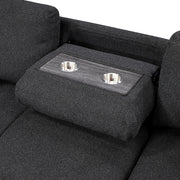 9630BK*22LRC (2)Sectional with Right Chaise, Pull-out Bed, Hidden Storage and Shelves, Charging Ports - 9630BK*22LRC