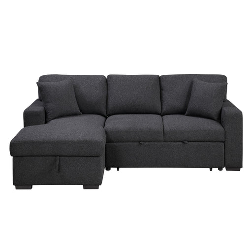 9630BK*2LC2R (2) Sectional with Left Chaise, Pull-out Bed and Hidden Storage, Charging Ports - 9630BK*2LC2R