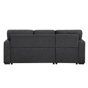 9630BK*2LC2R (2) Sectional with Left Chaise, Pull-out Bed and Hidden Storage, Charging Ports - 9630BK*2LC2R