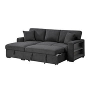 9630BK*2LC2R (2) Sectional with Left Chaise, Pull-out Bed and Hidden Storage, Charging Ports - 9630BK*2LC2R