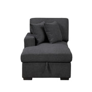 9630BK*2LC2R (2) Sectional with Left Chaise, Pull-out Bed and Hidden Storage, Charging Ports - 9630BK*2LC2R