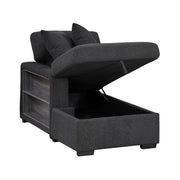 9630BK*2LC2R (2) Sectional with Left Chaise, Pull-out Bed and Hidden Storage, Charging Ports - 9630BK*2LC2R