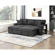 9630BK*2LC2R (2) Sectional with Left Chaise, Pull-out Bed and Hidden Storage, Charging Ports - 9630BK*2LC2R