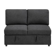 9630BK*32LRC (3)Sectional with Right Chaise, Pull-out Bed, Hidden Storages and Shelves, Charging Ports - 9630BK*32LRC