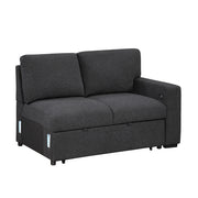9630BK*3LC2R (3)Sectional with Left Chaise, Pull-out Bed, Hidden Storages  and Shelves, Charging Ports - 9630BK*3LC2R