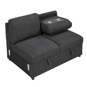 9630BK*4LC2R (4)Sectional with Left Chaise, Pull-out Bed, Hidden Storages and Shelves, Charging Ports - 9630BK*4LC2R