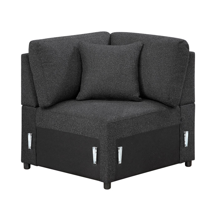 9630BK*4LC2R (4)Sectional with Left Chaise, Pull-out Bed, Hidden Storages and Shelves, Charging Ports - 9630BK*4LC2R