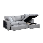 9630GY*22LRC (2)Sectional with Right Chaise, Pull-out Bed, Hidden Storage and Shelves, Charging Ports - 9630GY*22LRC