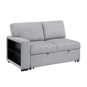 9630GY*22LRC (2)Sectional with Right Chaise, Pull-out Bed, Hidden Storage and Shelves, Charging Ports - 9630GY*22LRC
