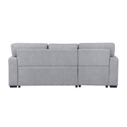 9630GY*2LC2R (2)Sectional with Left Chaise, Pull-out Bed, Hidden Storages and Shelves, Charging Ports - 9630GY*2LC2R