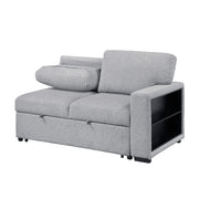 9630GY*2LC2R (2)Sectional with Left Chaise, Pull-out Bed, Hidden Storages and Shelves, Charging Ports - 9630GY*2LC2R