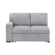9630GY*32LRC (3)Sectional with Right Chaise, Pull-out Bed, Hidden Storages and Shelves, Charging Ports - 9630GY*32LRC