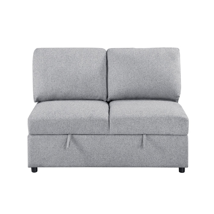9630GY*32LRC (3)Sectional with Right Chaise, Pull-out Bed, Hidden Storages and Shelves, Charging Ports - 9630GY*32LRC