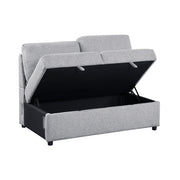 9630GY*32LRC (3)Sectional with Right Chaise, Pull-out Bed, Hidden Storages and Shelves, Charging Ports - 9630GY*32LRC