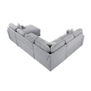 9630GY*42LRC (4)Sectional with Right Chaise, Pull-out Bed, Hidden Storages and Shelves, Charging Ports - 9630GY*42LRC