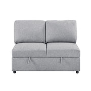 9630GY*42LRC (4)Sectional with Right Chaise, Pull-out Bed, Hidden Storages and Shelves, Charging Ports - 9630GY*42LRC