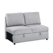 9630GY*42LRC (4)Sectional with Right Chaise, Pull-out Bed, Hidden Storages and Shelves, Charging Ports - 9630GY*42LRC