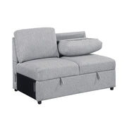 9630GY*42LRC (4)Sectional with Right Chaise, Pull-out Bed, Hidden Storages and Shelves, Charging Ports - 9630GY*42LRC