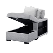 9630GY*42LRC (4)Sectional with Right Chaise, Pull-out Bed, Hidden Storages and Shelves, Charging Ports - 9630GY*42LRC