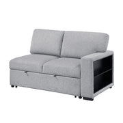 9630GY*4LC2R (4)Sectional with Left Chaise, Pull-out Bed, Hidden Storages  and Shelves, Charging Ports - 9630GY*4LC2R