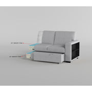 9630GY*4LC2R (4)Sectional with Left Chaise, Pull-out Bed, Hidden Storages  and Shelves, Charging Ports - 9630GY*4LC2R