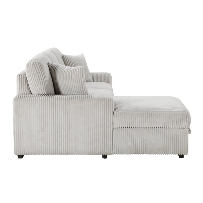 9633MNB*2LC2R (2)2-Piece Sectional with Pull-out Bed and Left Chaise with Hidden Storage - 9633MNB*2LC2R