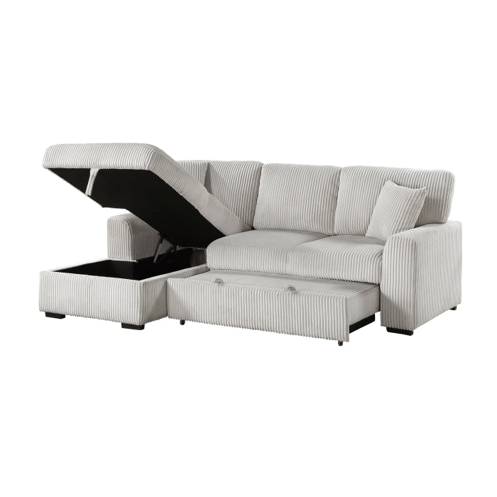 9633MNB*2LC2R (2)2-Piece Sectional with Pull-out Bed and Left Chaise with Hidden Storage - 9633MNB*2LC2R