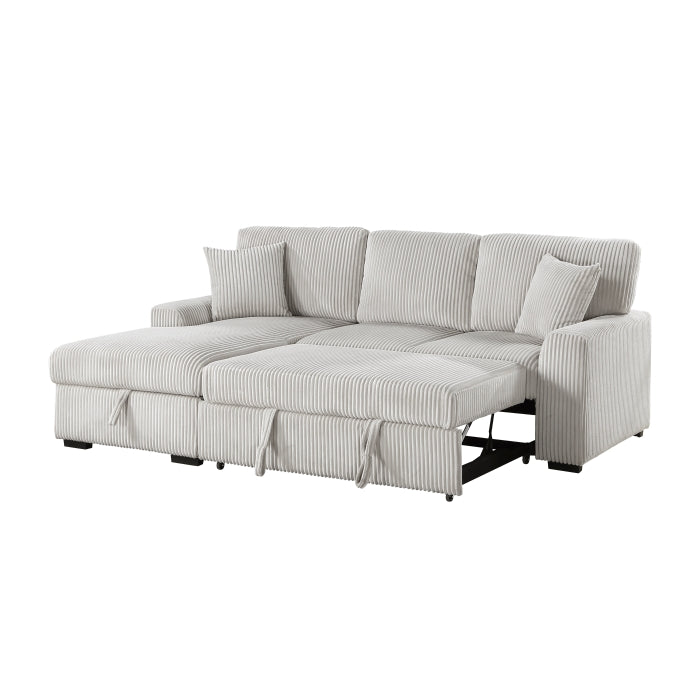 9633MNB*2LC2R (2)2-Piece Sectional with Pull-out Bed and Left Chaise with Hidden Storage - 9633MNB*2LC2R