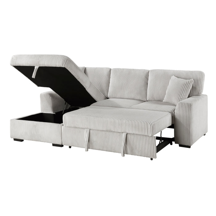 9633MNB*2LC2R (2)2-Piece Sectional with Pull-out Bed and Left Chaise with Hidden Storage - 9633MNB*2LC2R