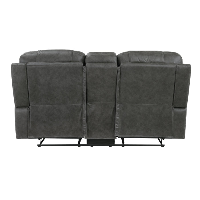 9634DGY*2 2pc Set: Sofa, Love - 9634DGY*2