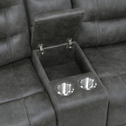 9634DGY*2 2pc Set: Sofa, Love - 9634DGY*2