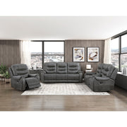 9634DGY-2 Double Reclining Love Seat with Center Console - 9634DGY-2