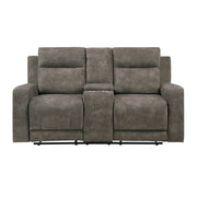 9635BR-2 Double Reclining Love Seat with Center Console - 9635BR-2