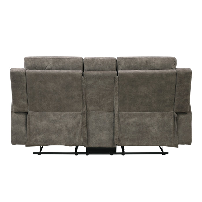 9635BR-2 Double Reclining Love Seat with Center Console - 9635BR-2